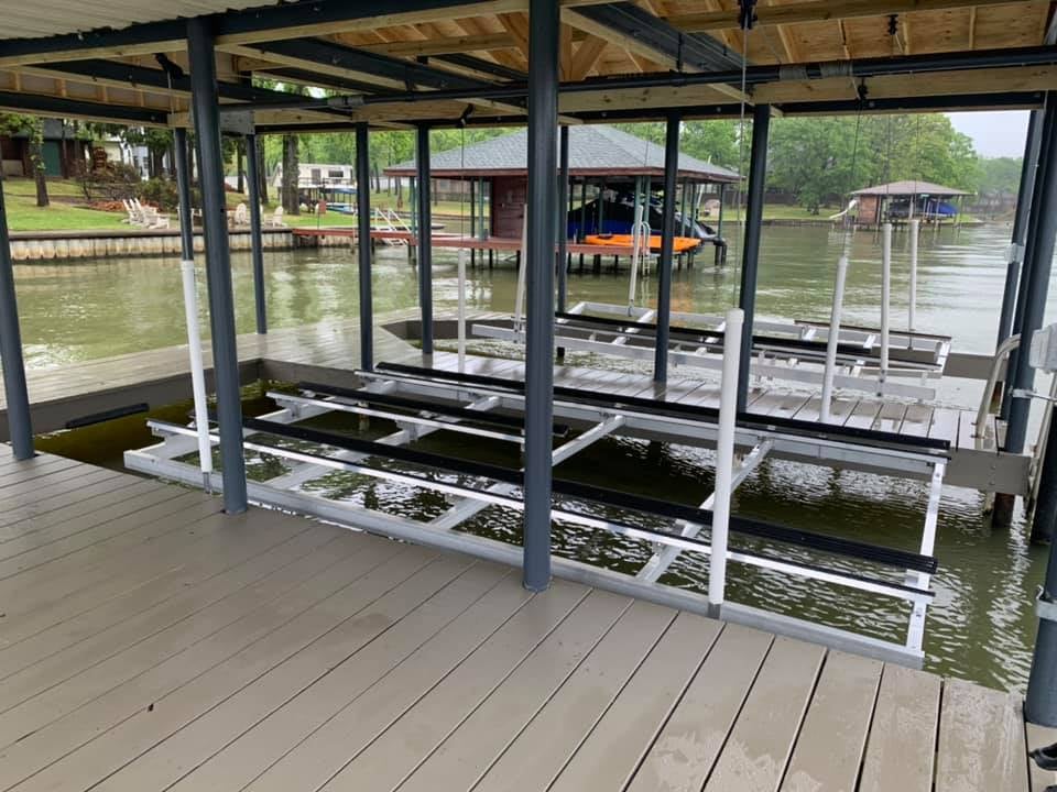 275052999_467756458214816_3399150173002663126_n A double boat holding deck on the water no boats pictured